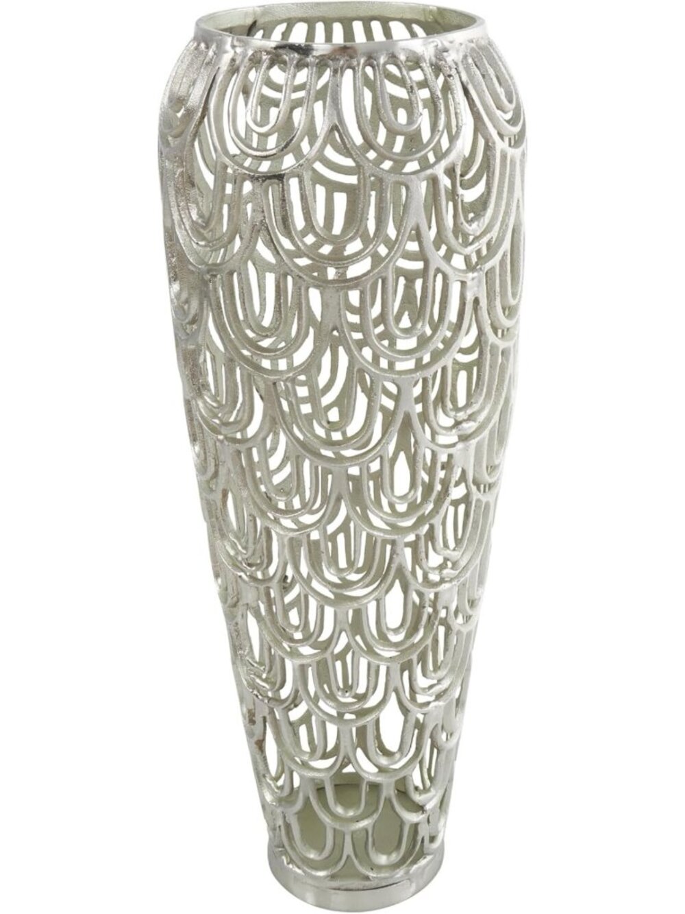 Geometric Aluminum Decorative Vase - Art Deco Centerpiece for Home Decor, 25